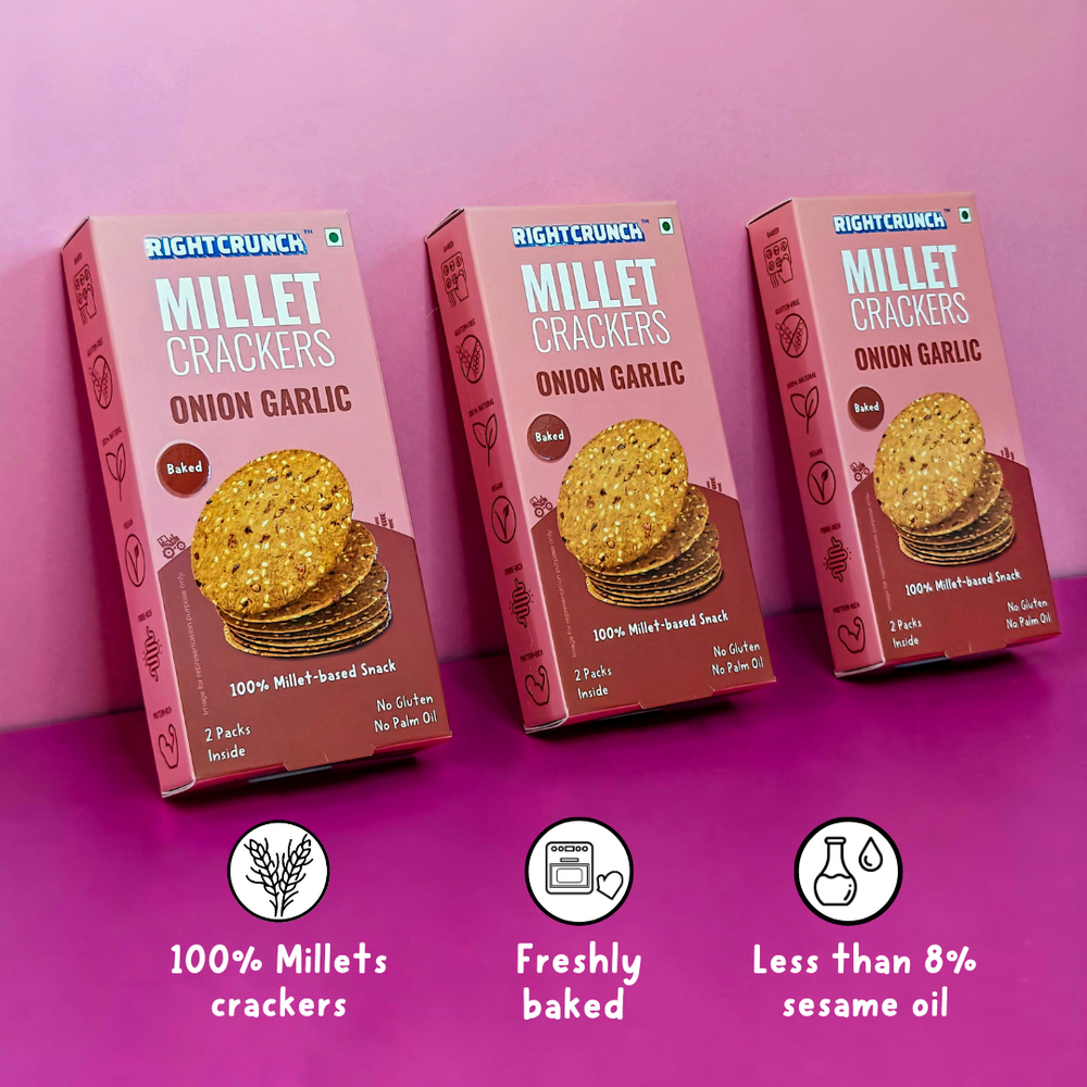 Millet Cracker Onion Garlic (100g)