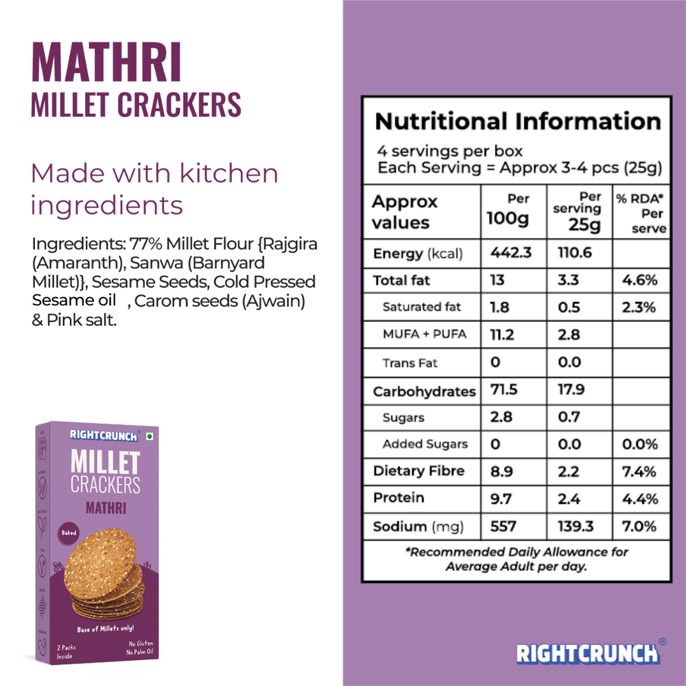 Millet Cracker Mathri (100g)