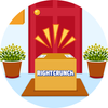 Rightcrunch delivered to you icon. We deliver the freshly packed crunchies directly to you at your doorstep.