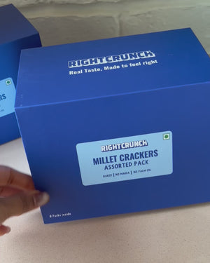 
            
                Load and play video in Gallery viewer, Millet Cracker Assorted Box - 8 Flavours (400g)
            
        